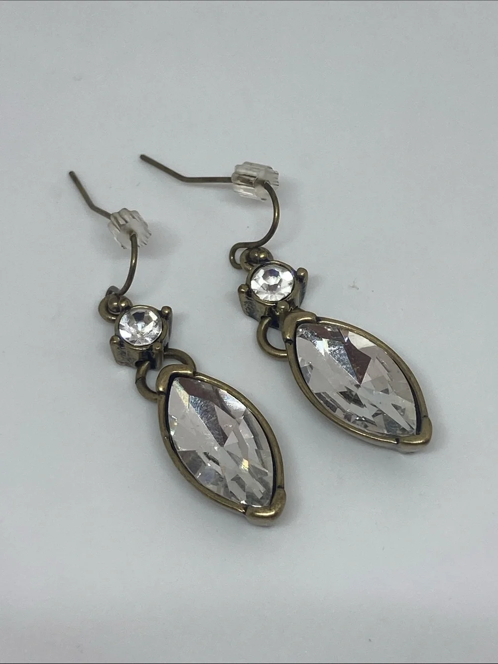 Clear Crystal Marquise Drop Earrings - Women Jewelry NWOT
